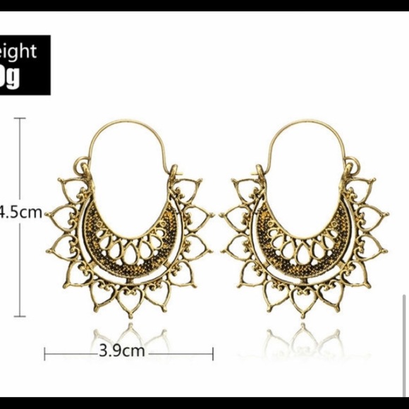 NEW Silver Boho Earrings Bohemian Antiqued Silver - Picture 7 of 7